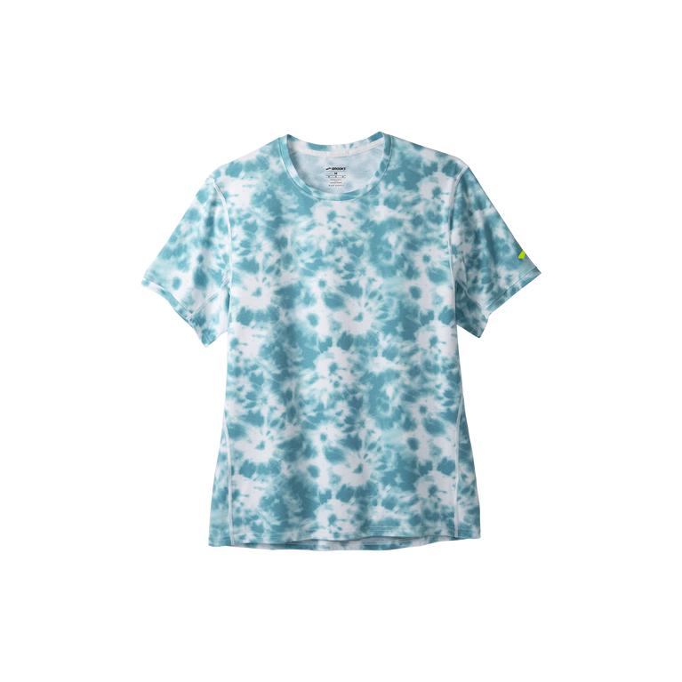 Brooks Distance Graphic Men's Short Sleeve Running Shirt - Blue/Tie Dye (72135-UHVX)